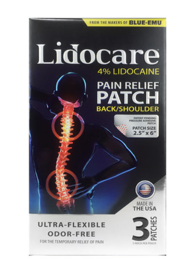 Image of Lidocare Pain Relief Patches for Arm, Neck, and Leg front of box